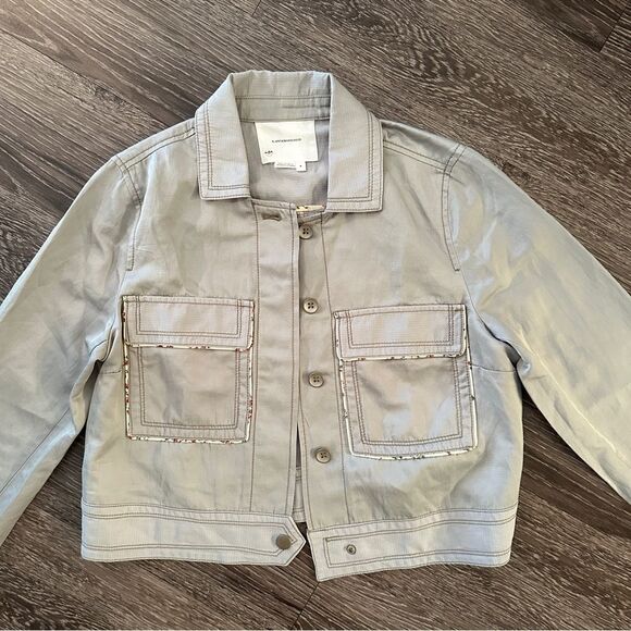 Anthropologie Piped Trucker Jacket - Picture 2 of 10